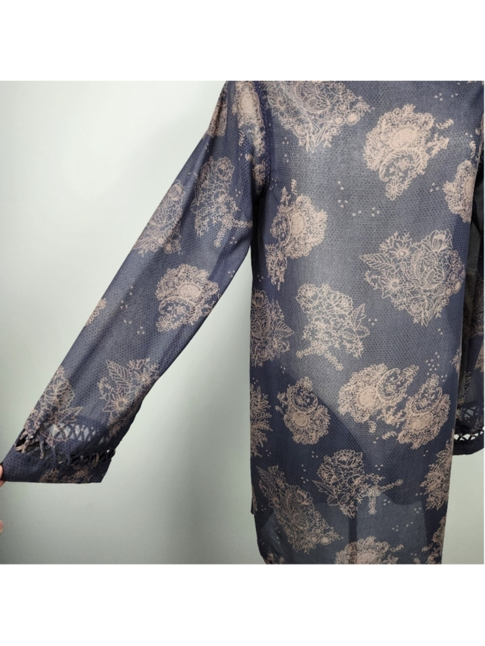 Gentle Fawn Sheer Long Sleeve Dress Size S Baggy Oversized Whimsigoth Dark Fairy - Picture 5 of 15